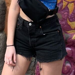 Levi's Black Jean Shorts